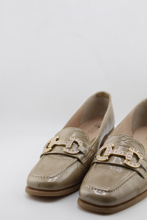 DFC Relax Patent Leather Block Heel Loafers